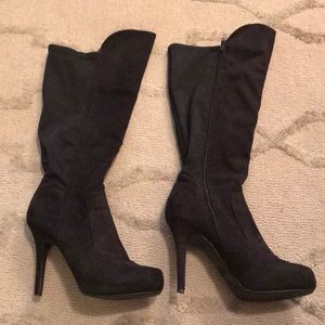 Black 9m knee high boots